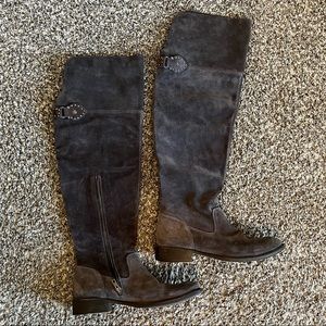 Frye over the knee suede boots